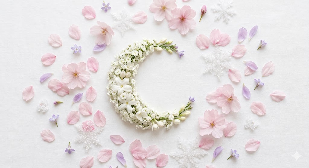 cute japanese words nature aesthetic - cherry blossom moon snow