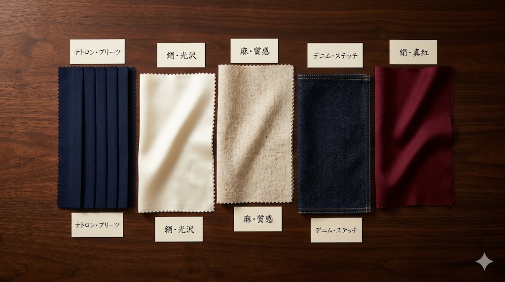 Hakama fabric types — tetron, silk, cotton, linen, denim