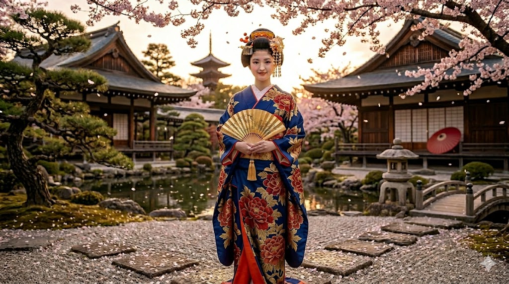 Kimono pattern peony botan design meaning