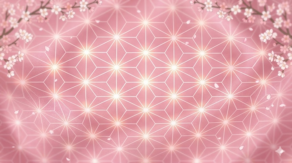 Nezuko kimono asanoha hemp leaf pattern — traditional Japanese textile