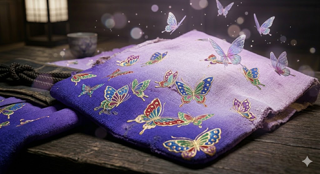 Shinobu chomon butterfly pattern haori — hashira kimono pattern demon slayer