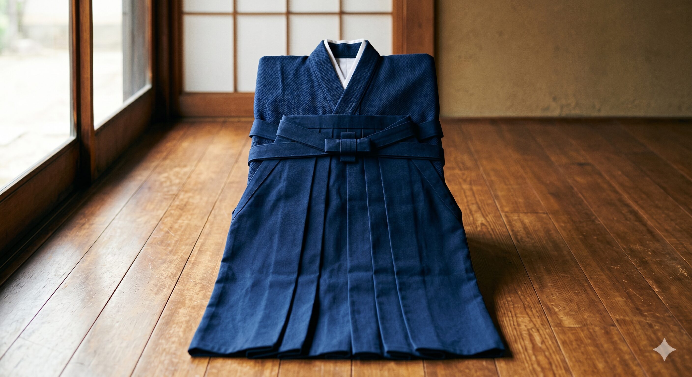 Traditional Japanese hakama trousers for graduation ceremony or martial arts kendo